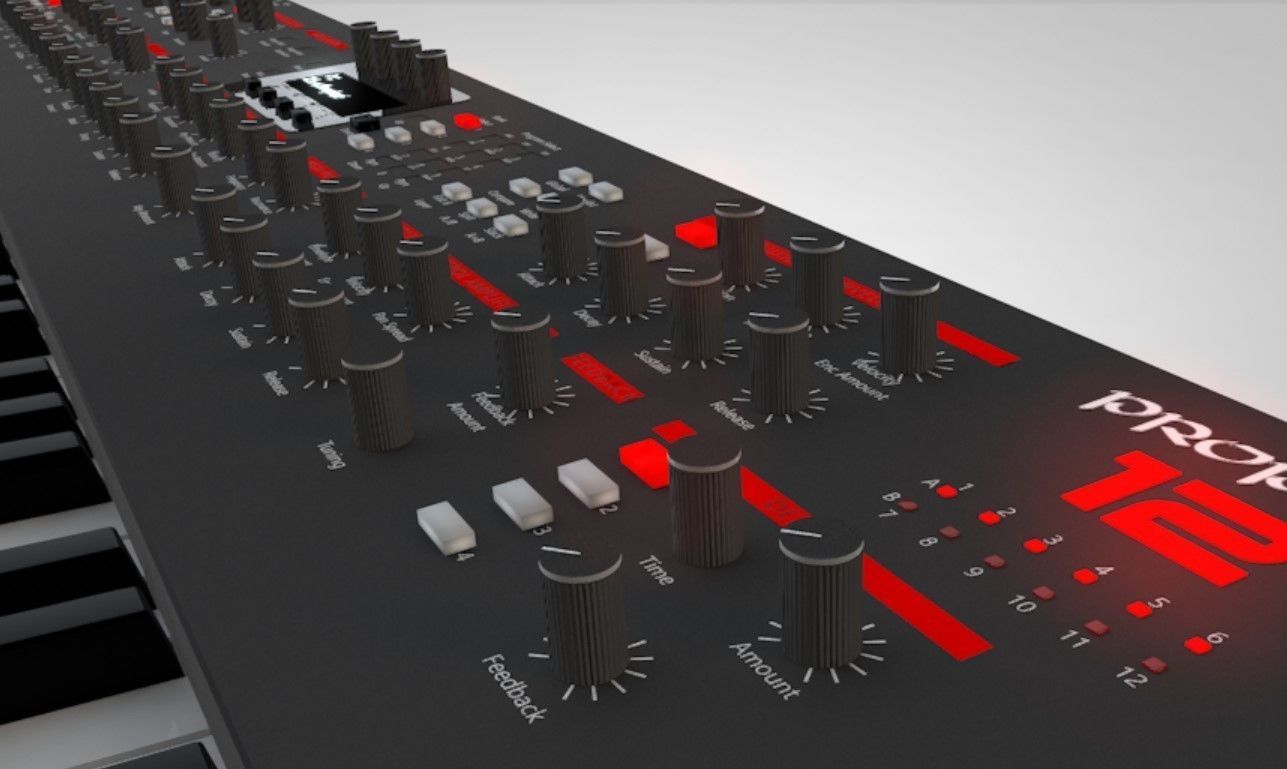 Dave Smith Instruments Prophet 12 Synthesizer Keyboard 61-Key 3D model_2