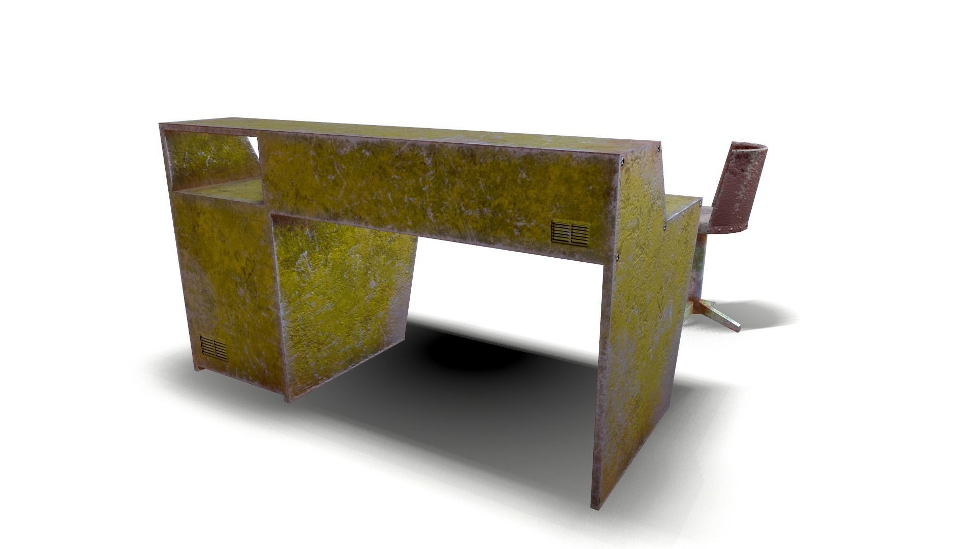 Table Chair Low-poly 3D model_3