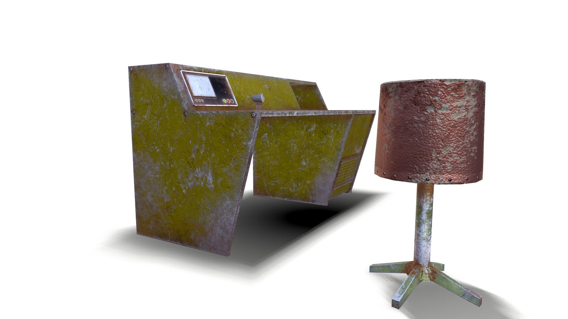 Table Chair Low-poly 3D model_2