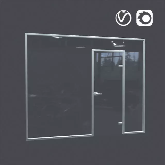 Hoppe Glass Door 3D model_0