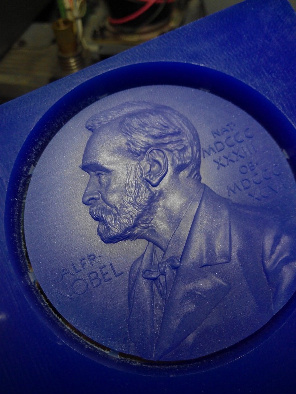 A replica of the Nobel medal obvers 3D print model_1