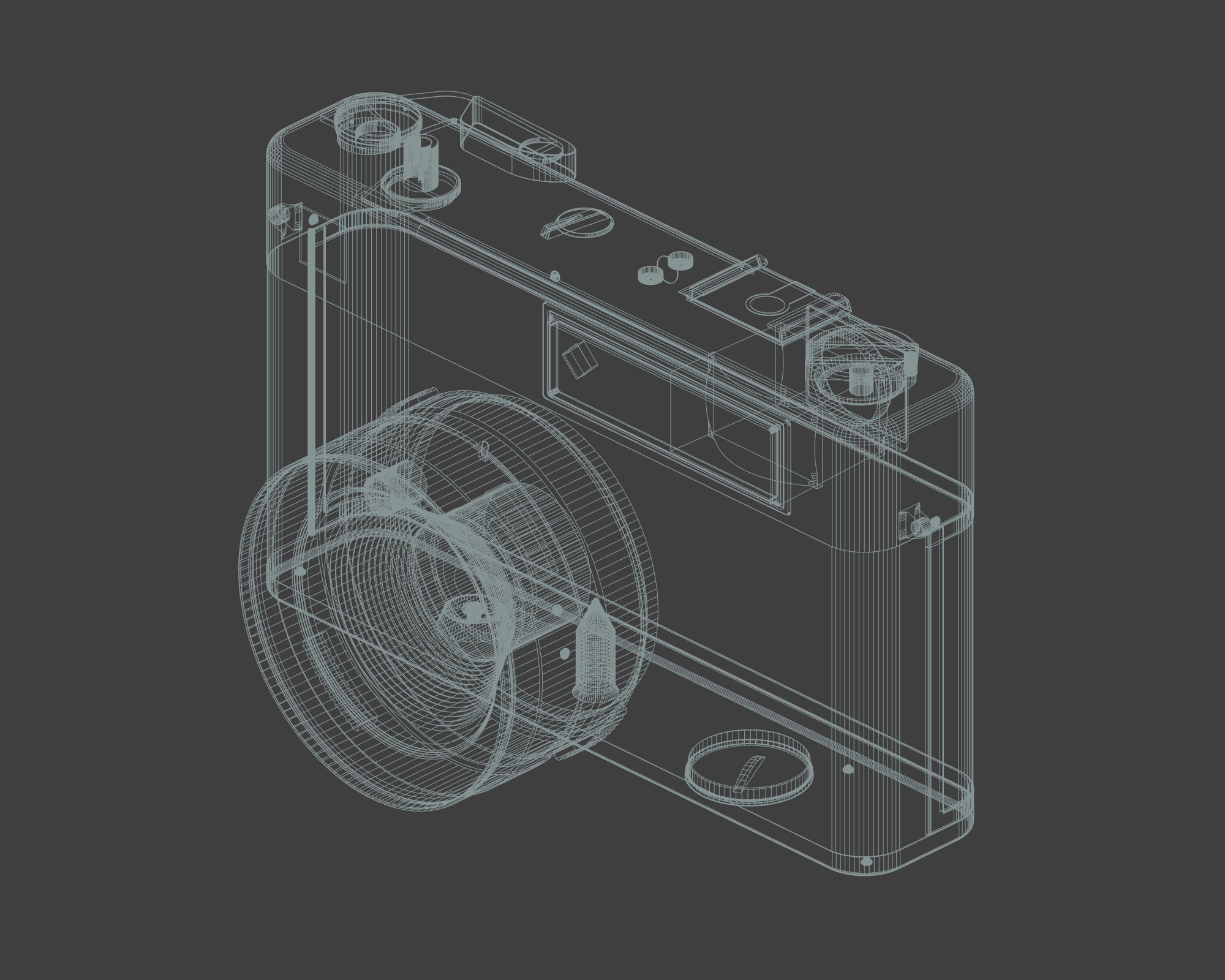 Yashica MG-1 Camera 3D model_4