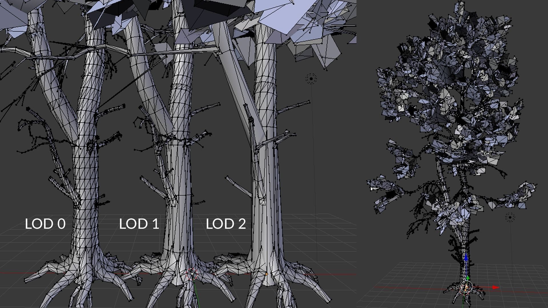 Realistic Pine Trees Pack for games Low-poly 3D model_14