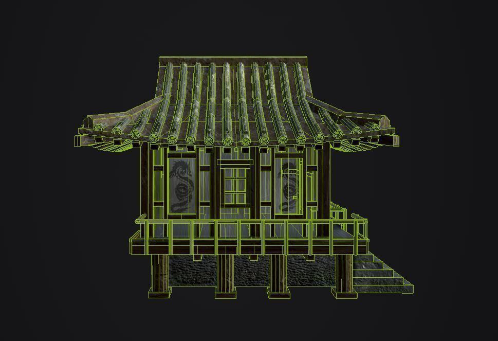 japanese house-PBR Low-poly 3D model_5