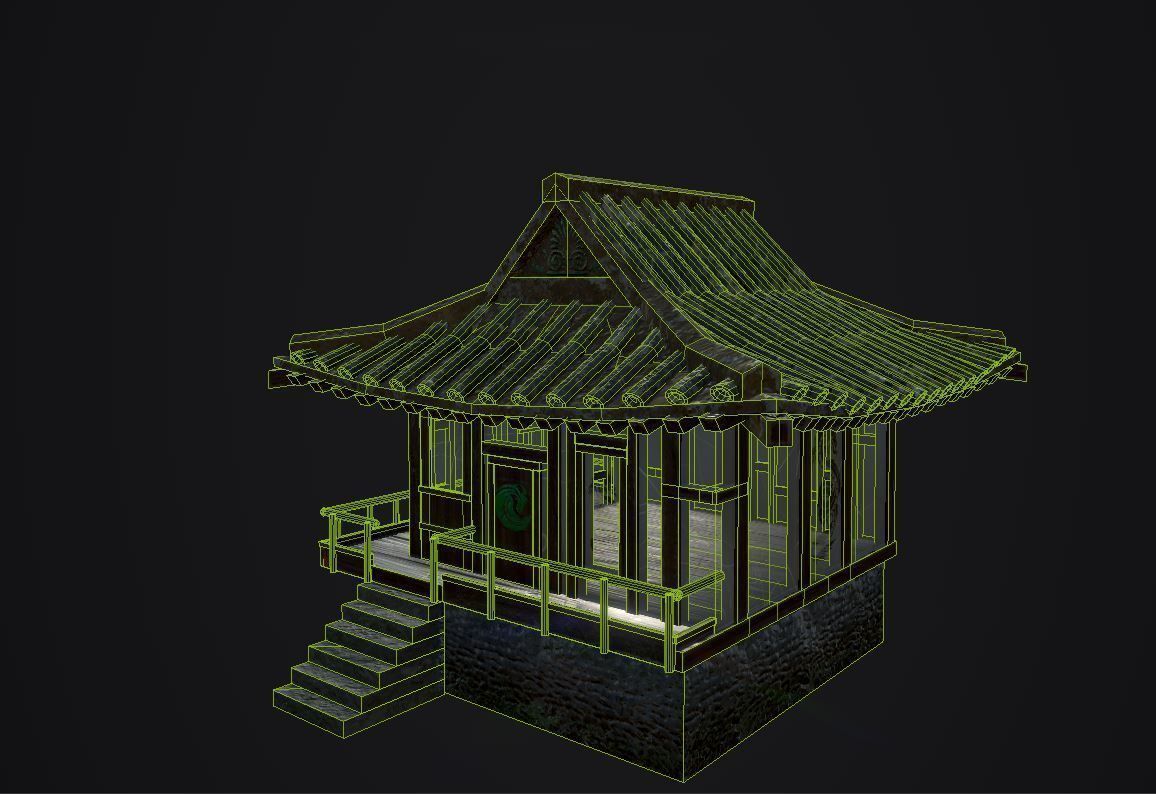 japanese house-PBR Low-poly 3D model_4