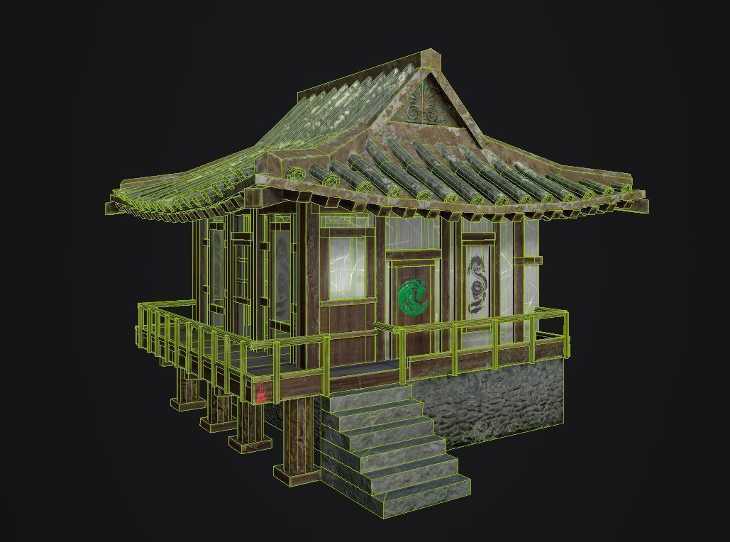japanese house-PBR Low-poly 3D model_2