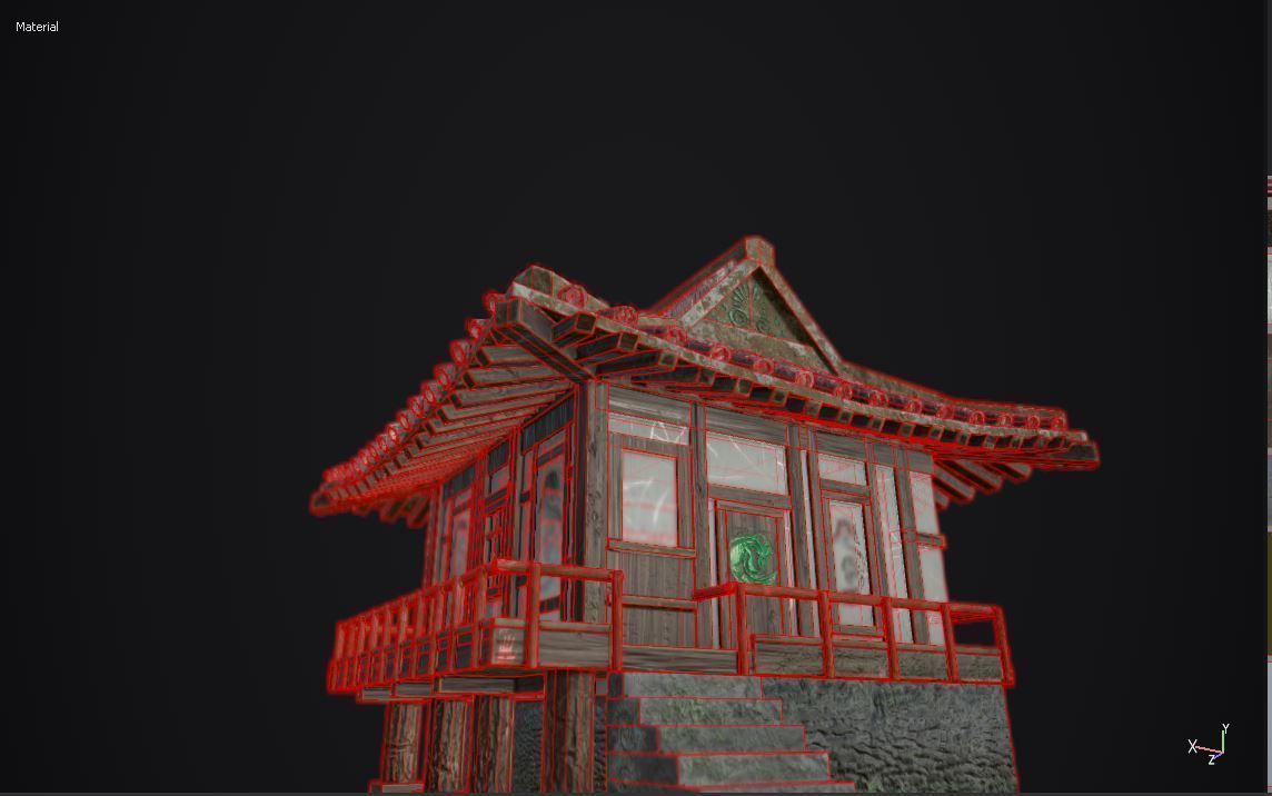 japanese house-PBR Low-poly 3D model_6