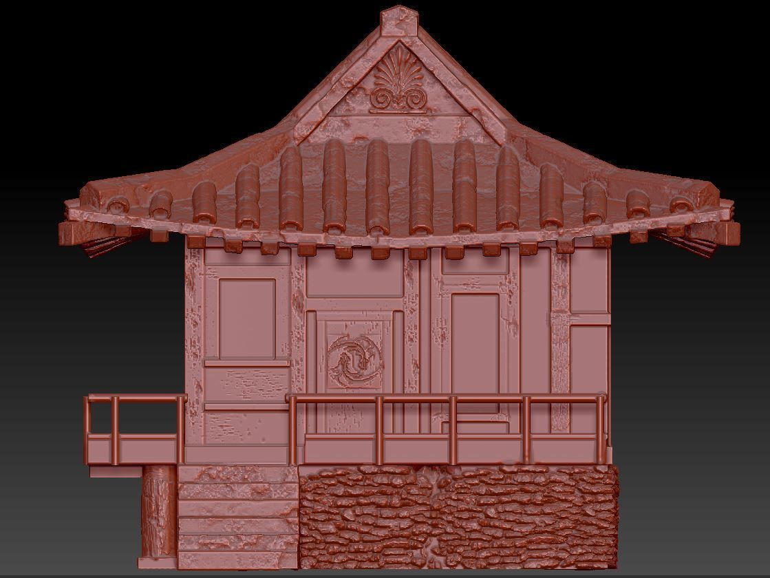 japanese house-PBR Low-poly 3D model_1