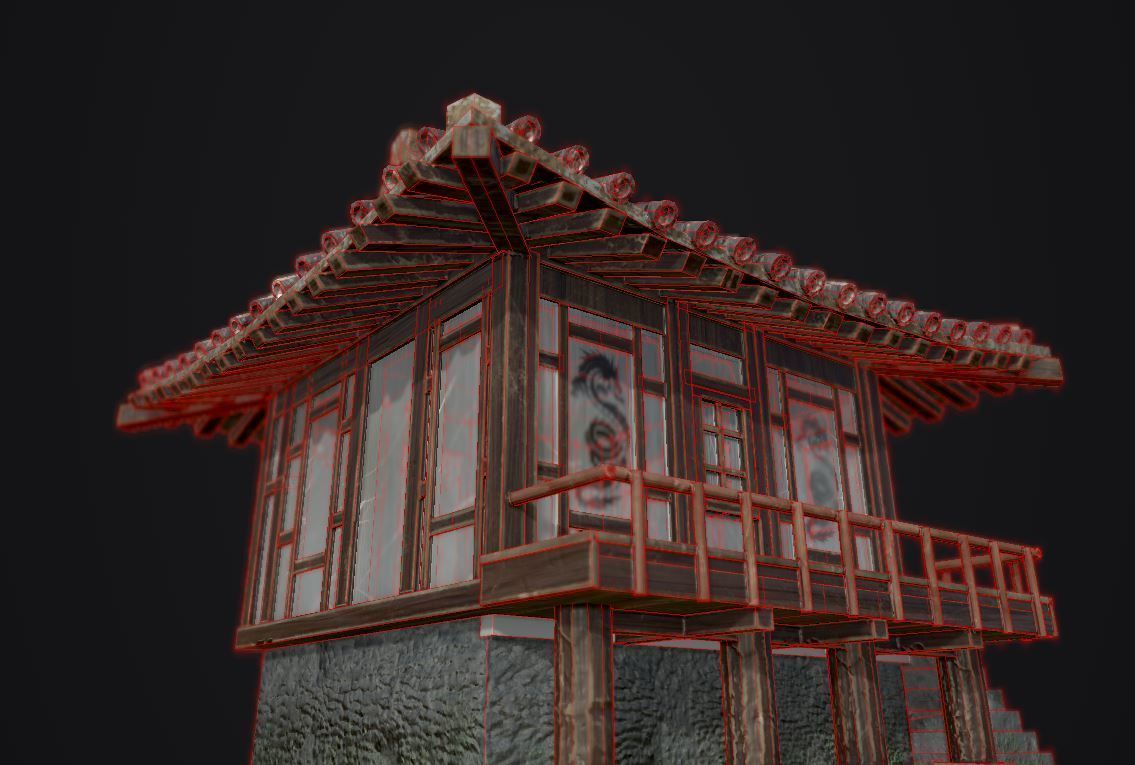 japanese house-PBR Low-poly 3D model_11