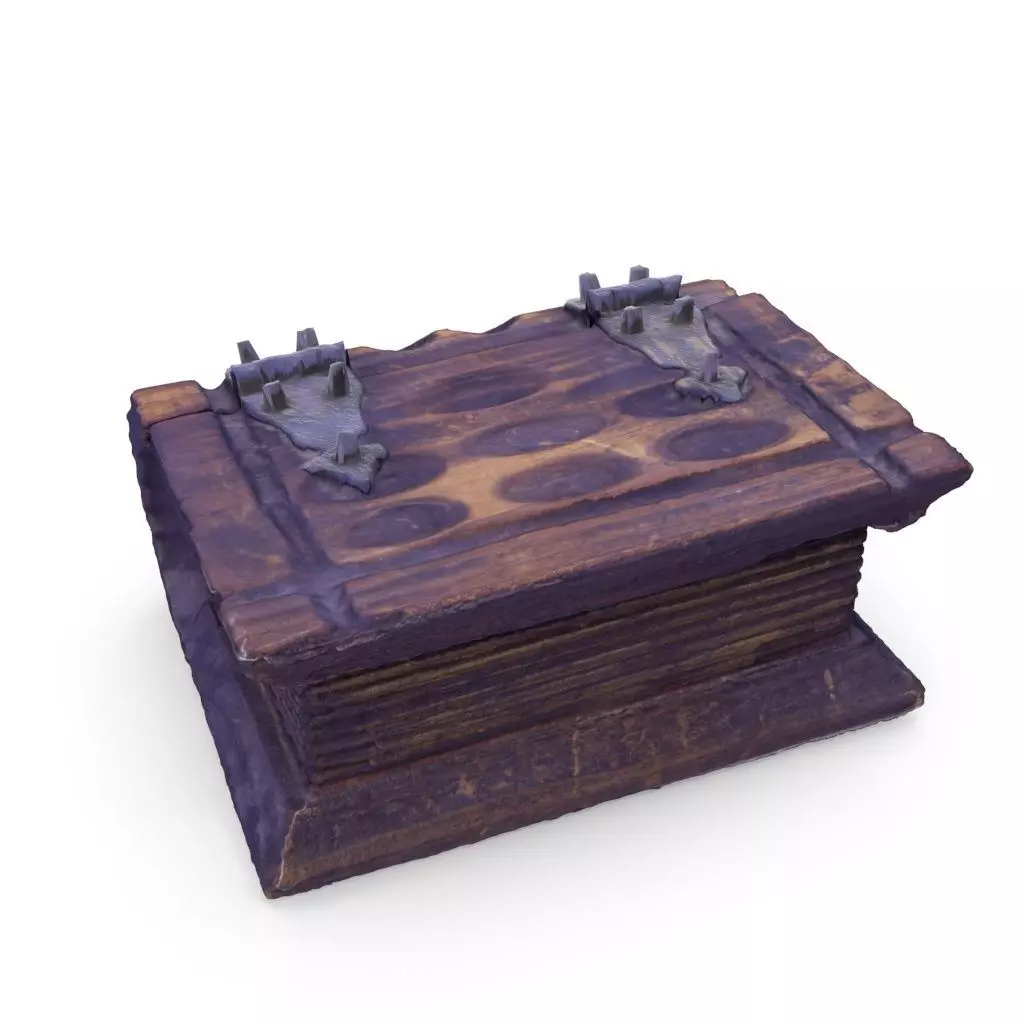 Book Chest Box 05 - Low and High Poly versions Low-poly 3D model_0