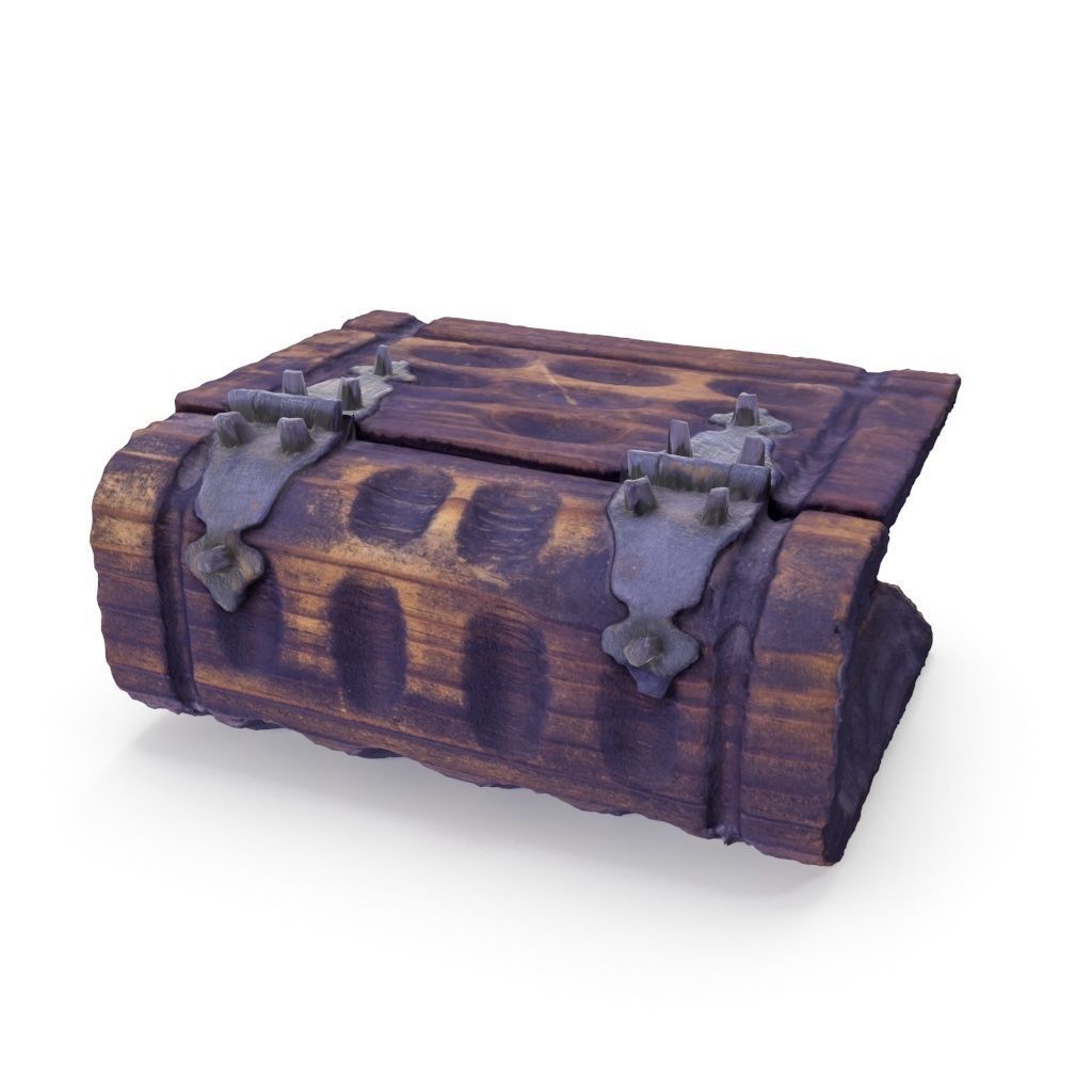 Book Chest Box 05 - Low and High Poly versions Low-poly 3D model_1
