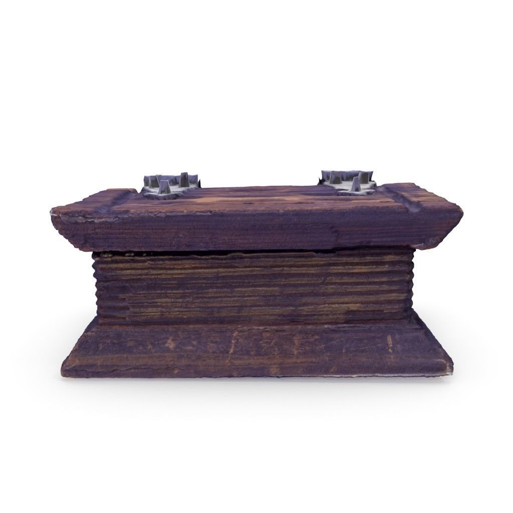 Book Chest Box 05 - Low and High Poly versions Low-poly 3D model_5