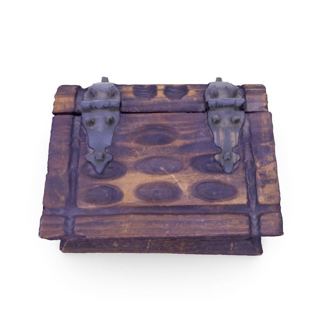 Book Chest Box 05 - Low and High Poly versions Low-poly 3D model_4