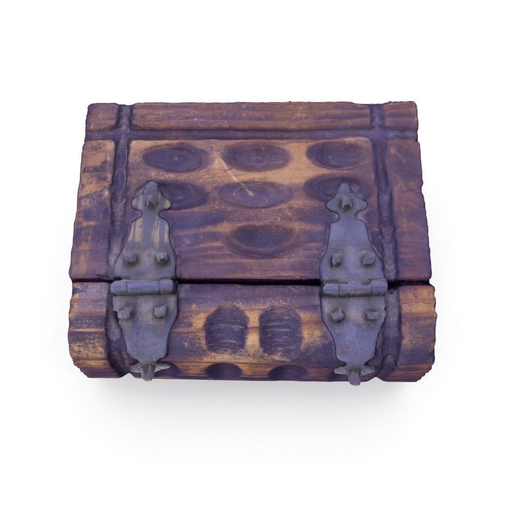 Book Chest Box 05 - Low and High Poly versions Low-poly 3D model_3