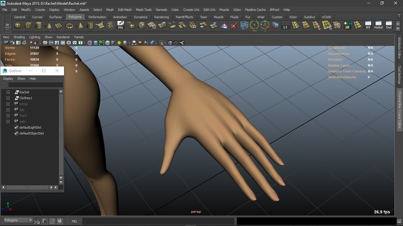 Rachel cartoon Teen Female Character 3D model_30