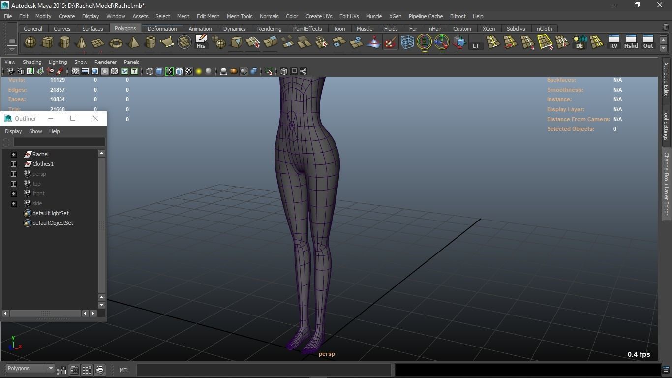 Rachel cartoon Teen Female Character 3D model_27