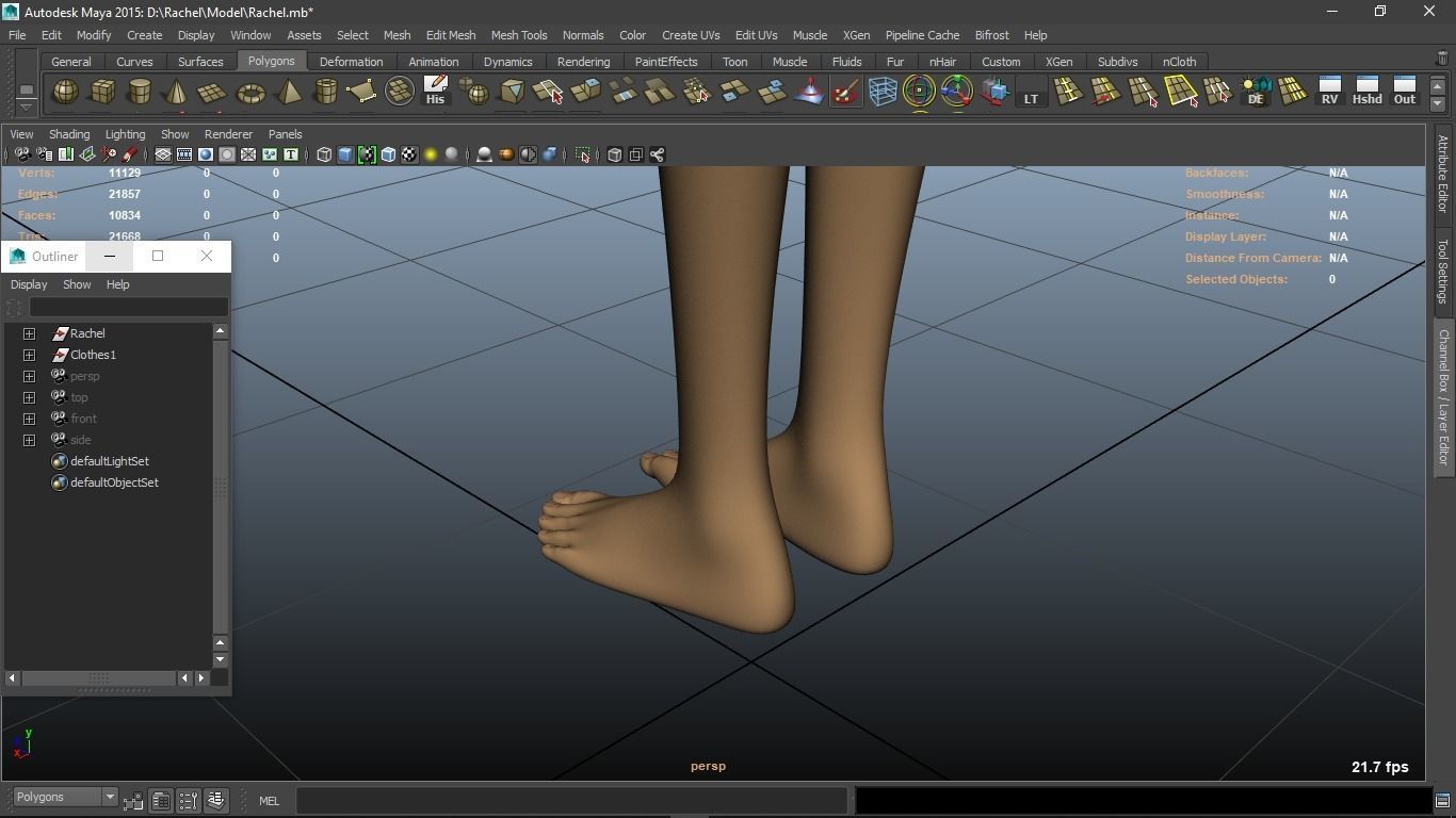 Rachel cartoon Teen Female Character 3D model_36