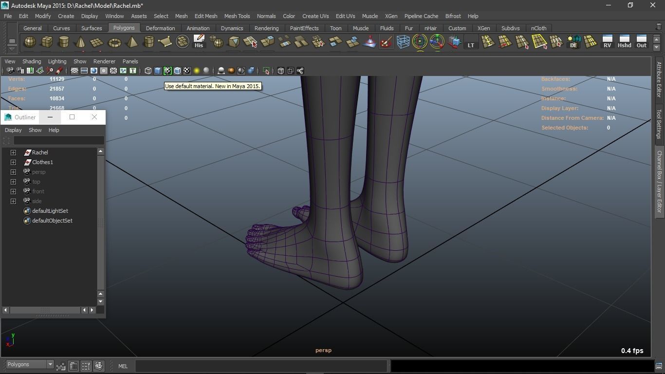 Rachel cartoon Teen Female Character 3D model_37