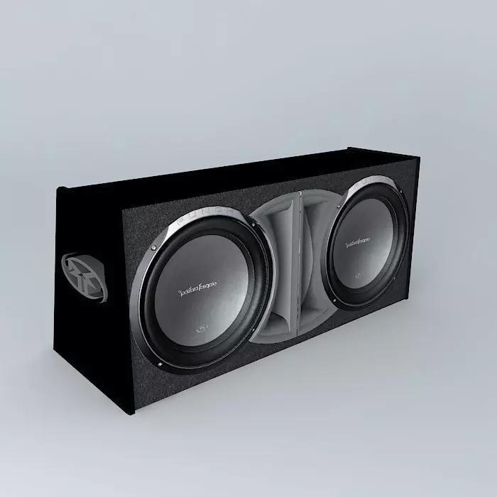 Rockford Fosgate 12 inch subwoofer enclosure Free 3D model_0