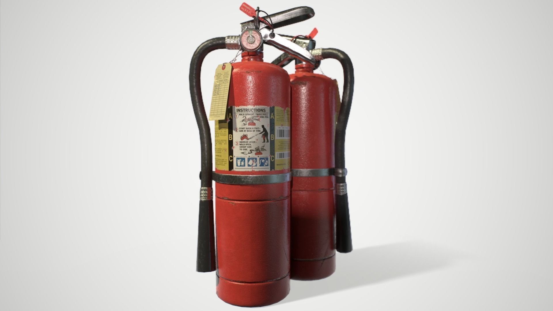 ABC Dry Chemical Fire Extinguisher 10 lb Low-poly 3D model_13