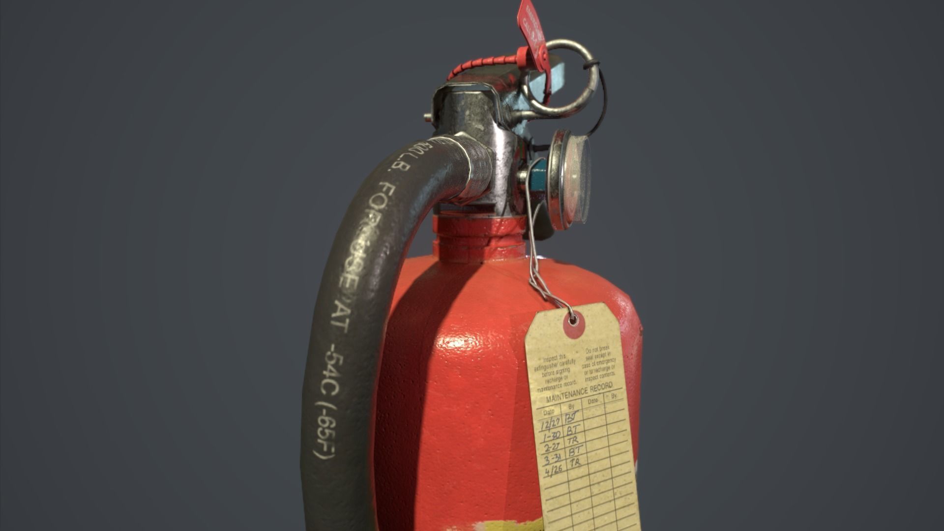 ABC Dry Chemical Fire Extinguisher 10 lb Low-poly 3D model_9