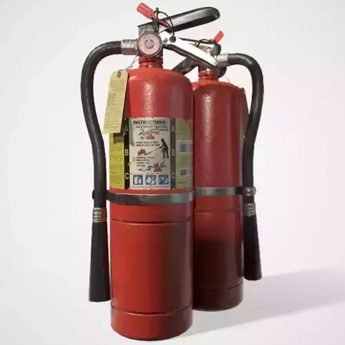 ABC Dry Chemical Fire Extinguisher 10 lb Low-poly 3D model
