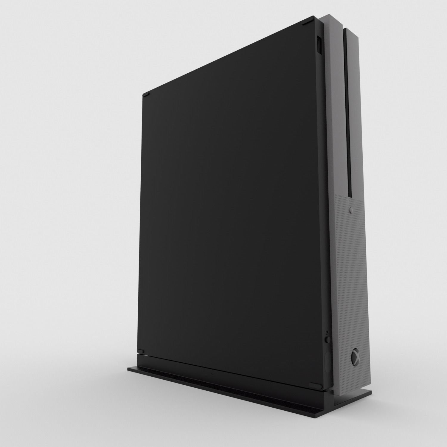 Xbox One S White Free 3D model_1