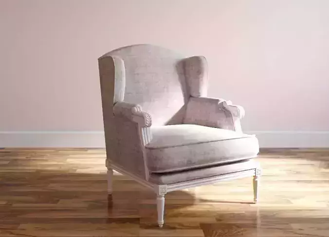 Bergere Jersey Armchair 3D model 3D model