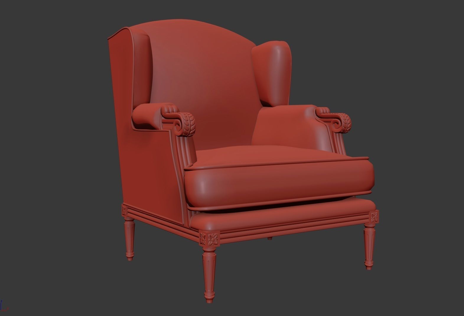 Bergere Jersey Armchair 3D model 3D model_2