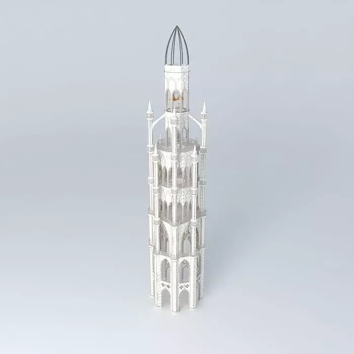 Gothic Bell Tower Free 3D model_0