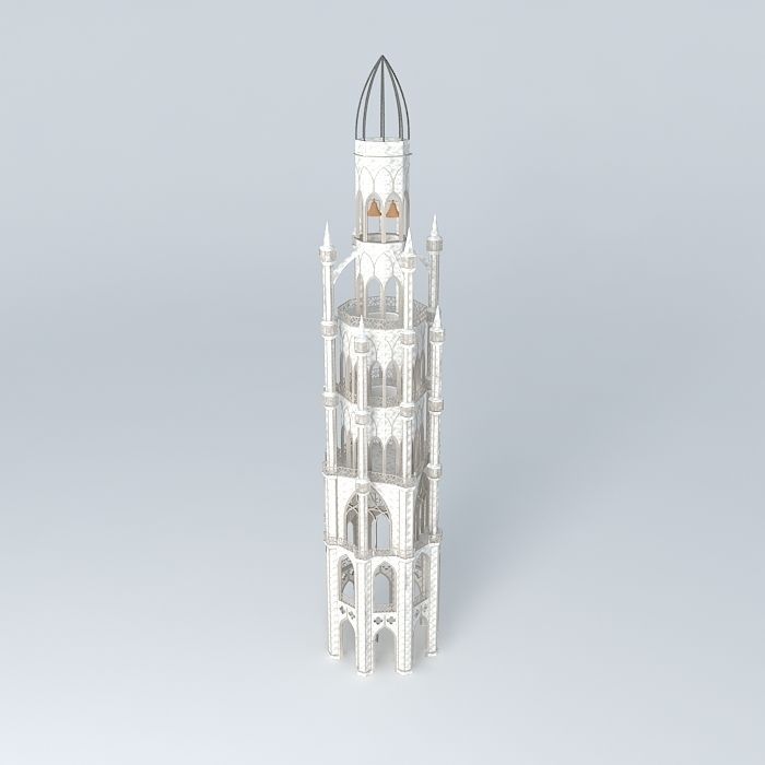 Gothic Bell Tower Free 3D model_1
