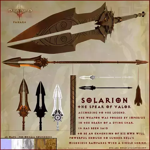 Solarion the spear of valor Free 3D model