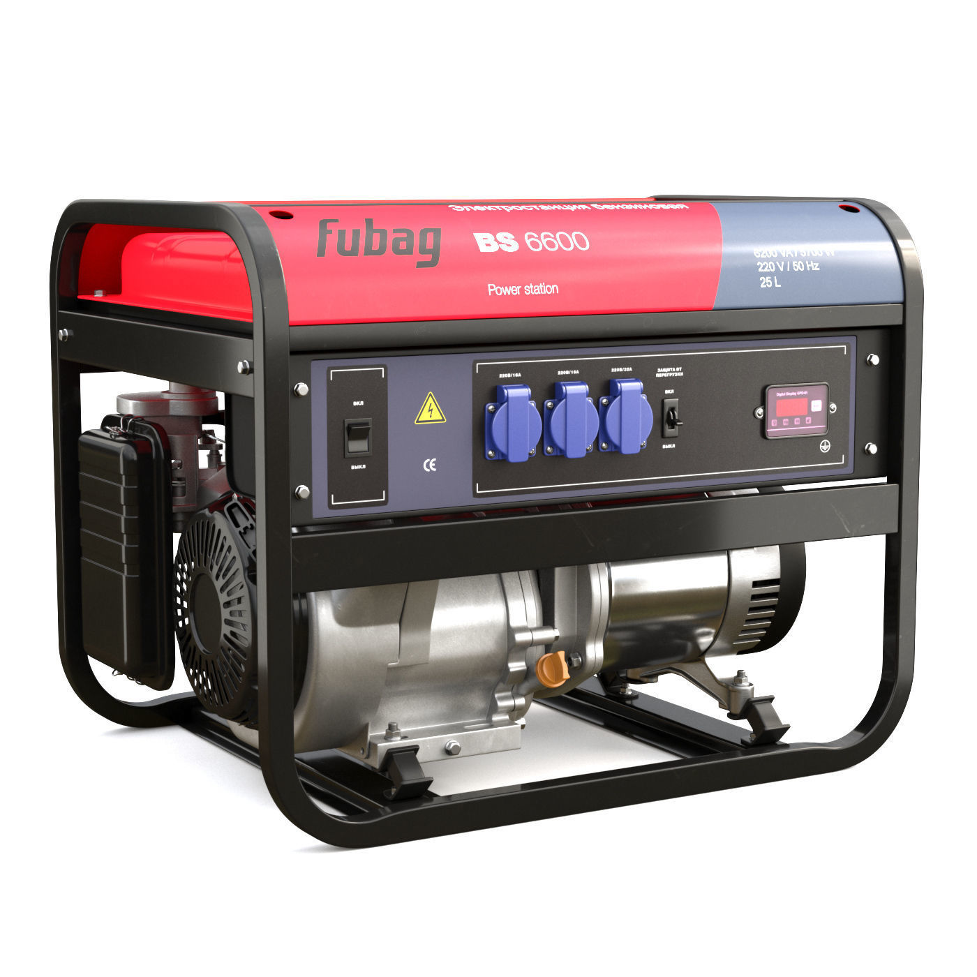 gasoline generator Fubag BS 6600 3D model 3D model_6