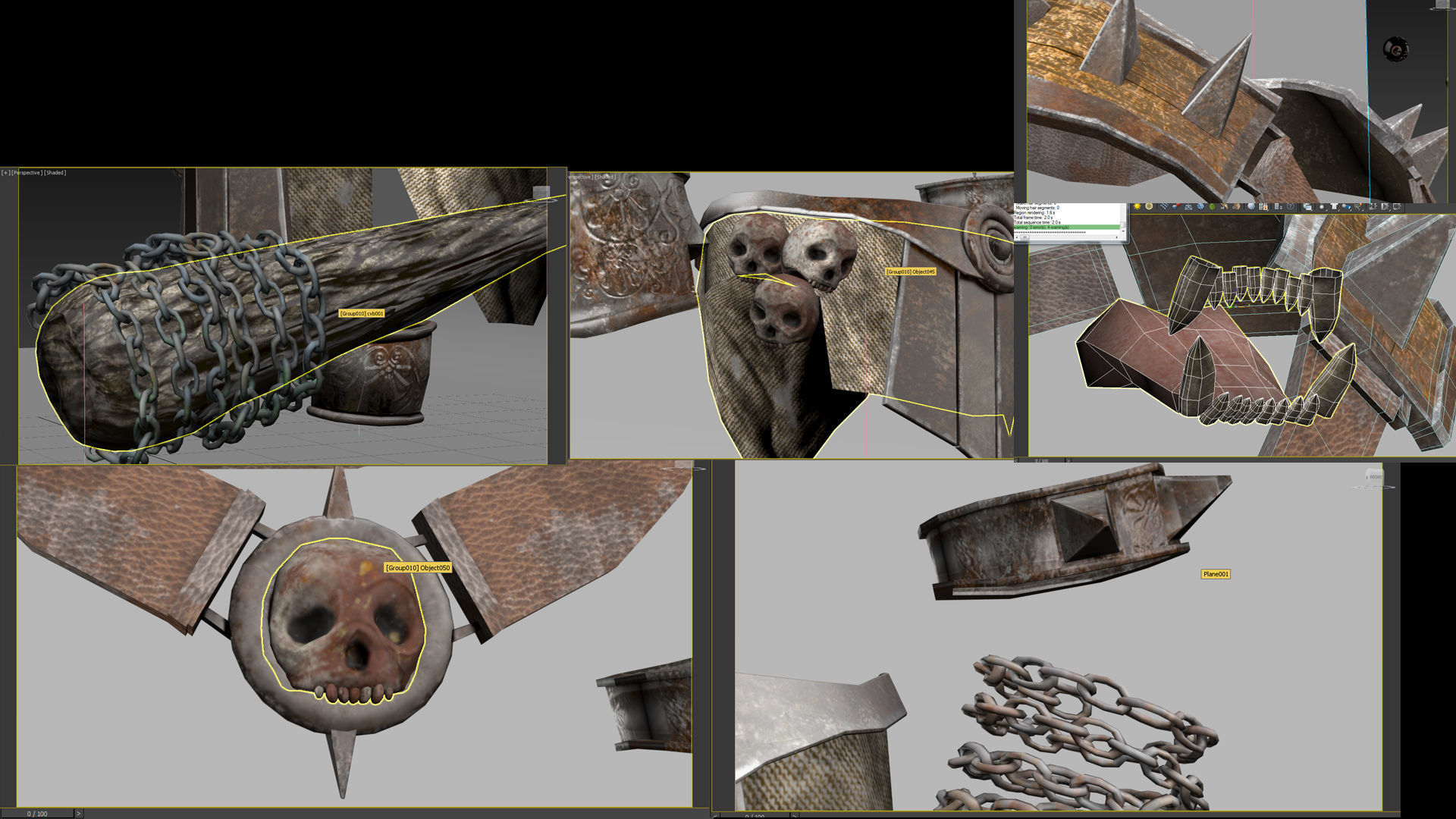 rhino game character  pbr -vr Low-poly 3D model_13