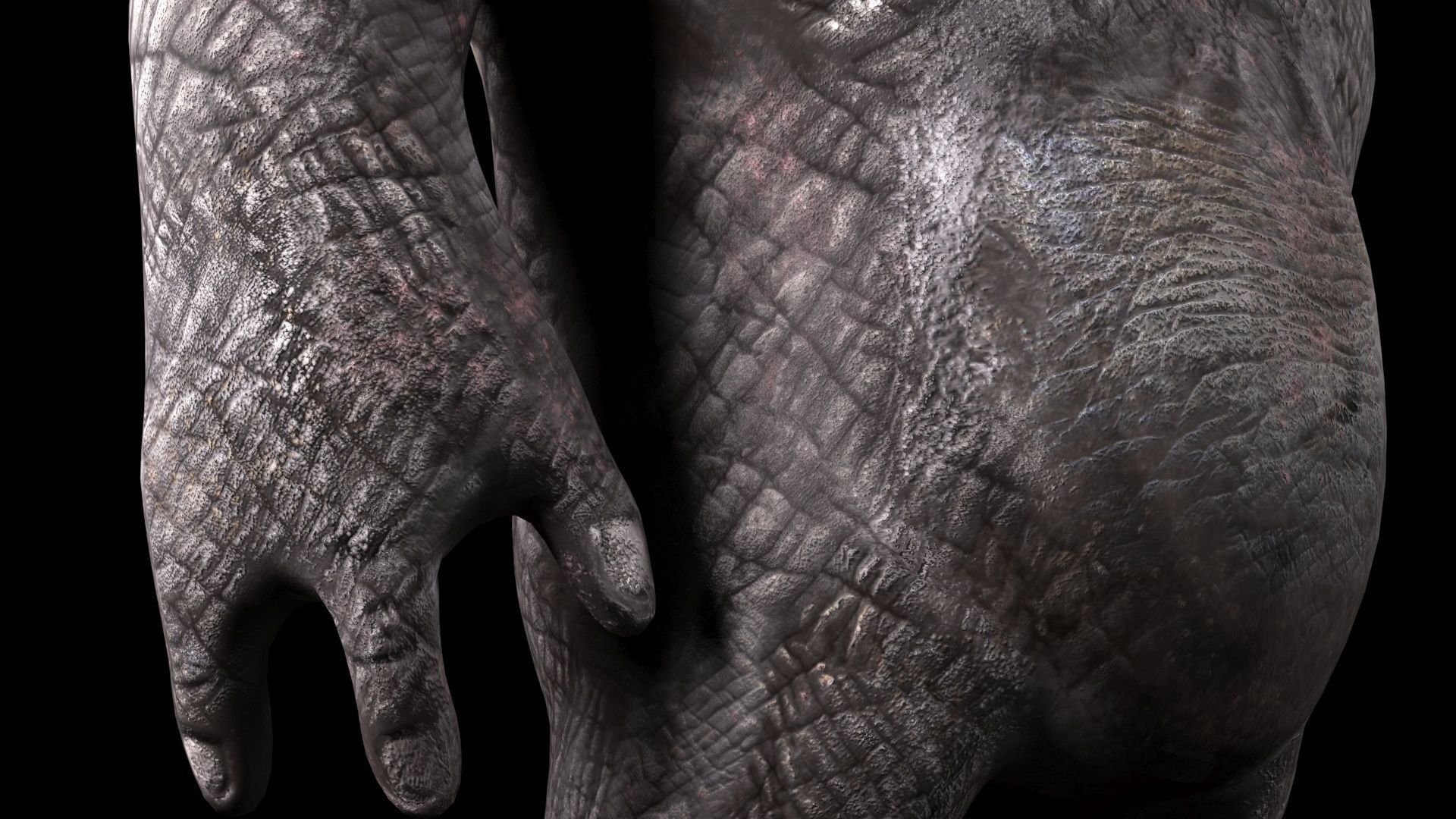 rhino game character  pbr -vr Low-poly 3D model_5