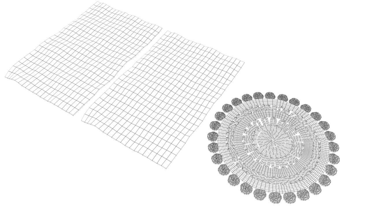 Carpets rug on table Free 3D model_6