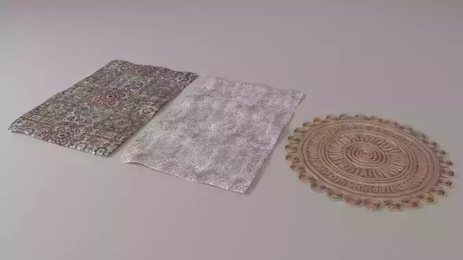 Carpets rug on table Free 3D model