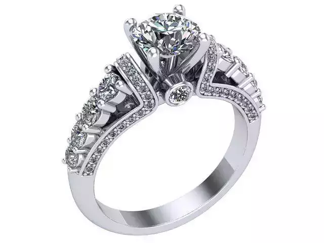 Unique Prong pave ring