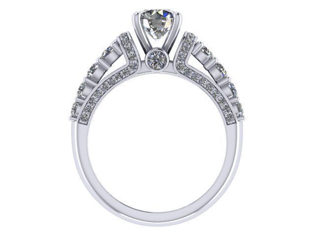 Unique Prong pave ring 3D print model_3