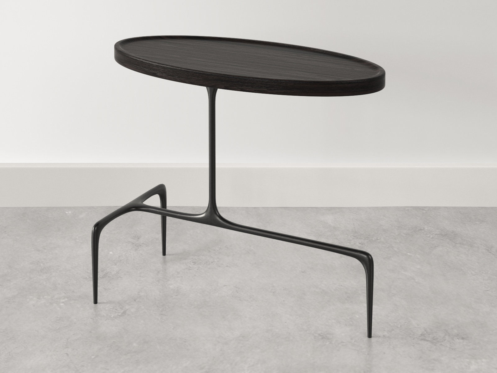 Bridger Oval Side Table Free 3D model_3