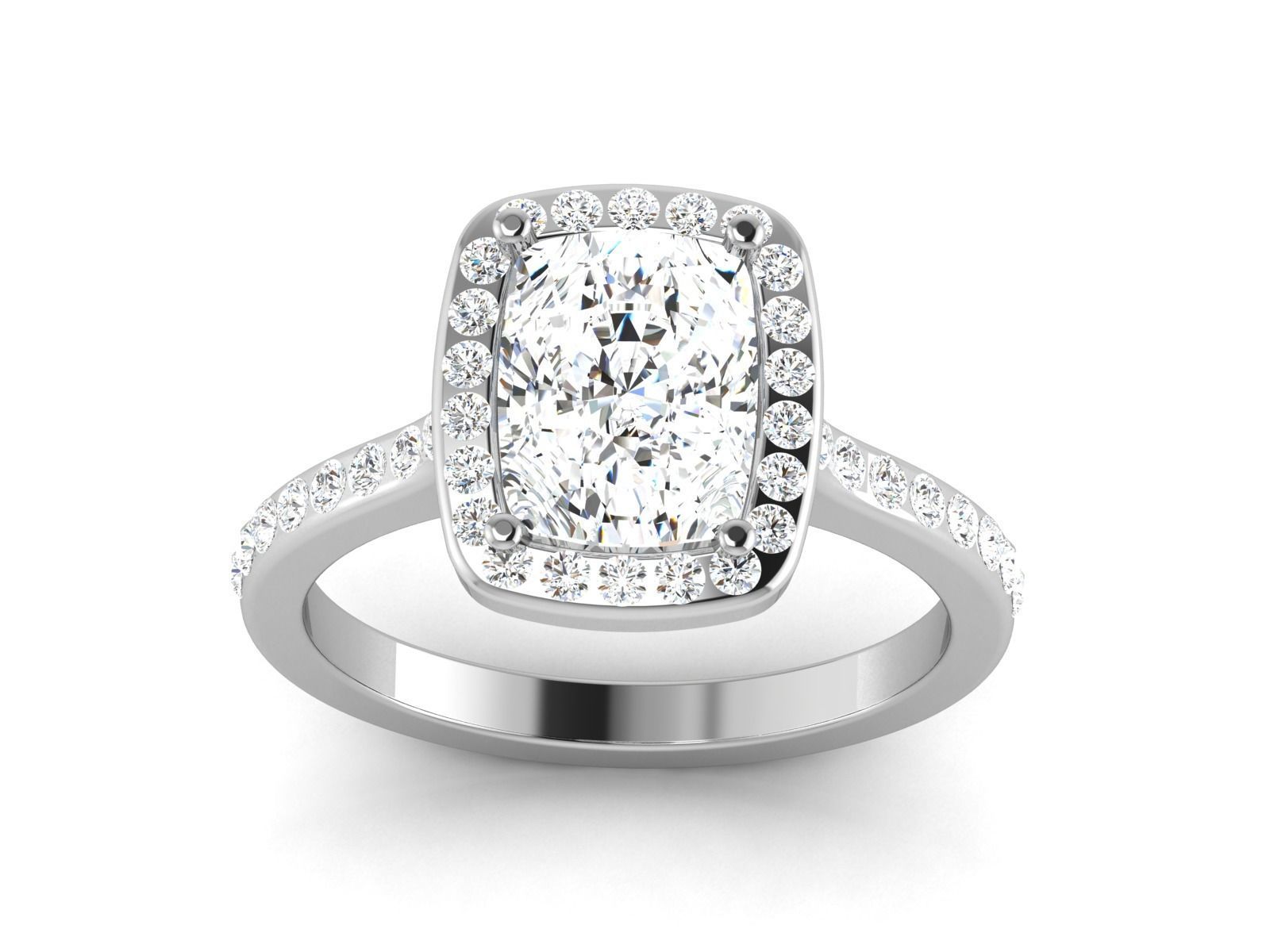 Solitaire ring 3dm stl render detail 3D print model 3D print model_6