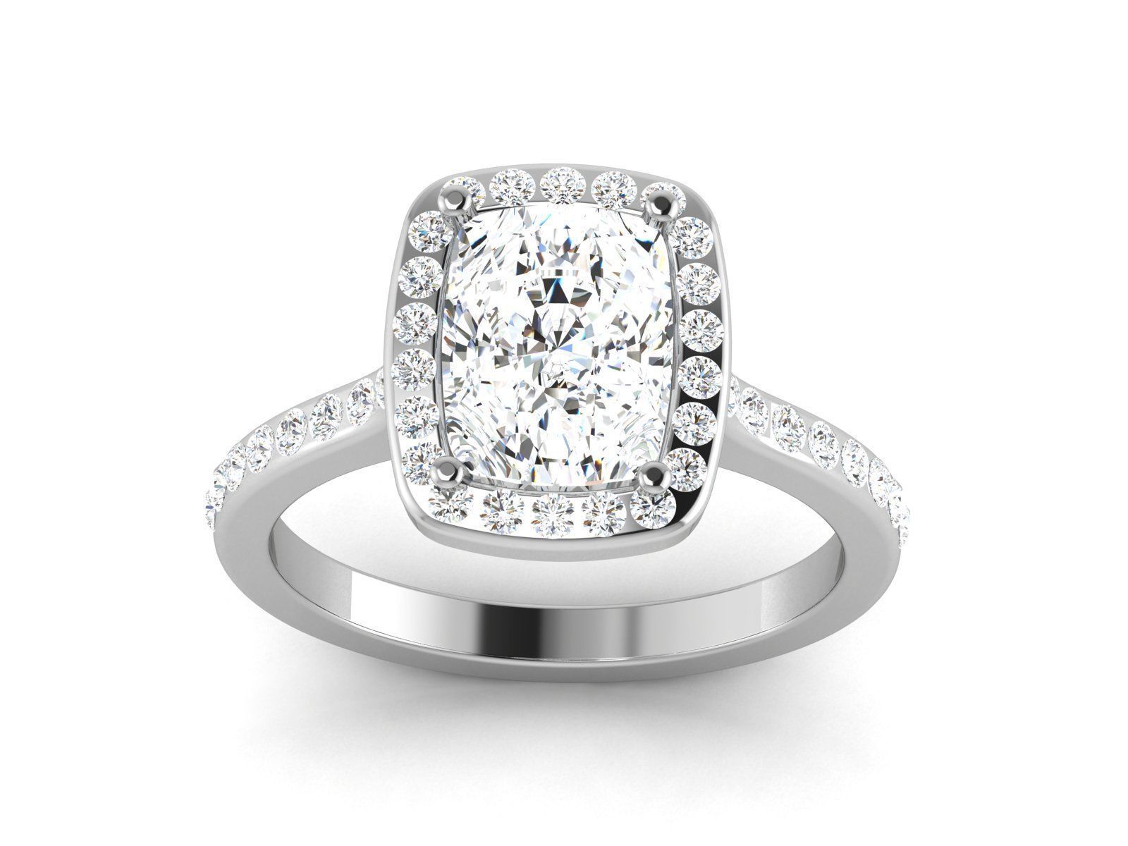 Solitaire ring 3dm stl render detail 3D print model 3D print model_5