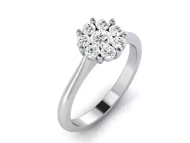 Solitaire ring 3dm stl render detail 3D print model