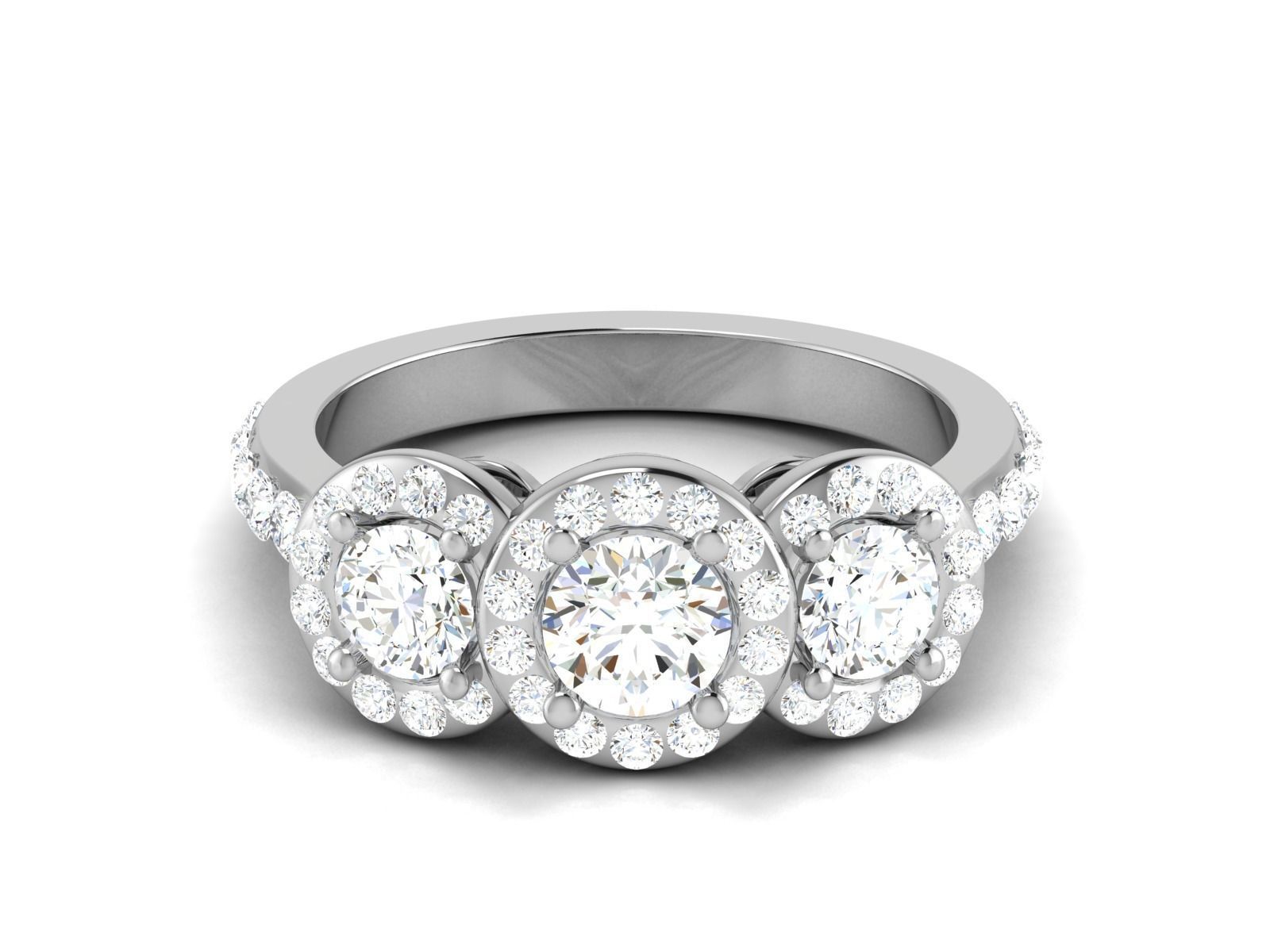 Solitaire ring 3dm stl render detail 3D print model 3D print model_2