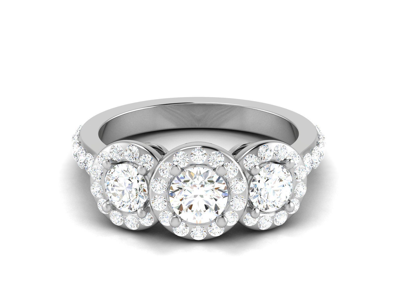 Solitaire ring 3dm stl render detail 3D print model 3D print model_1