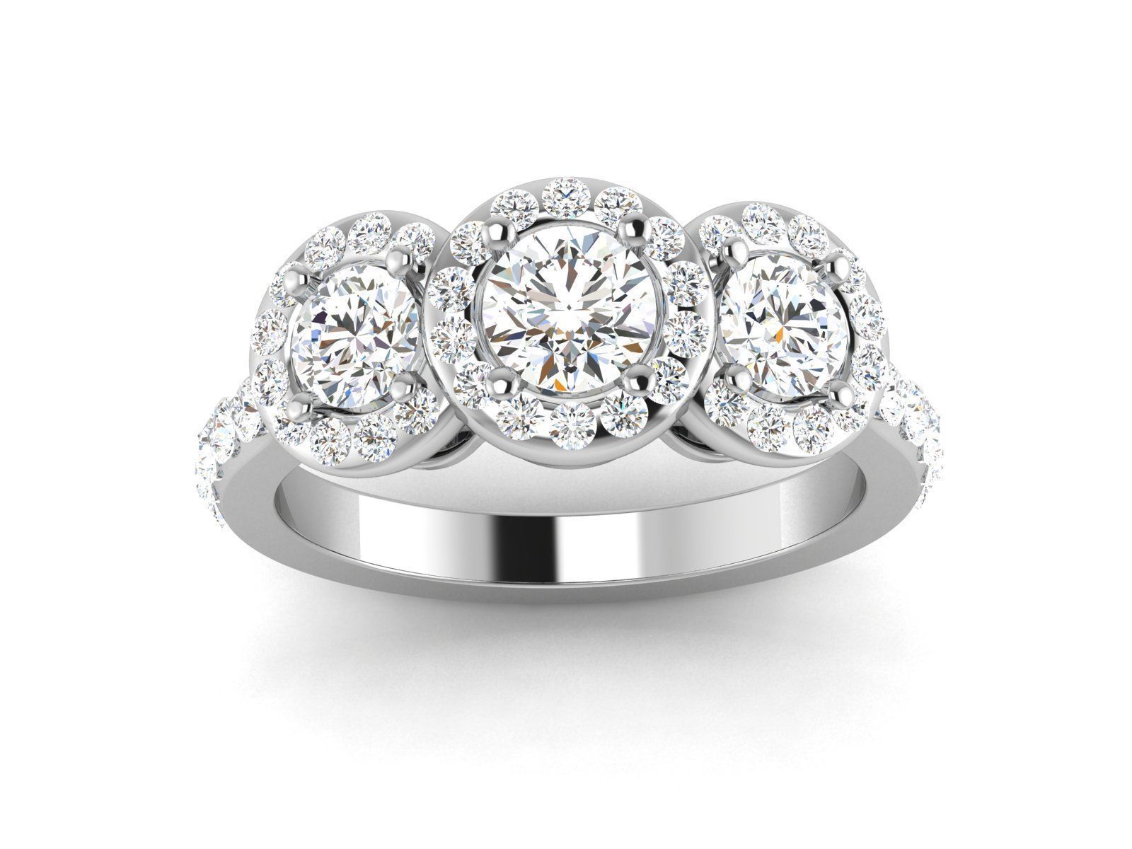 Solitaire ring 3dm stl render detail 3D print model 3D print model_3