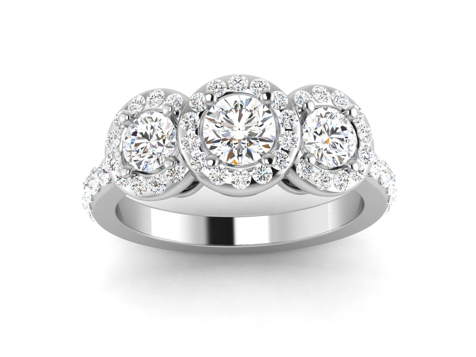 Solitaire ring 3dm stl render detail 3D print model 3D print model_4