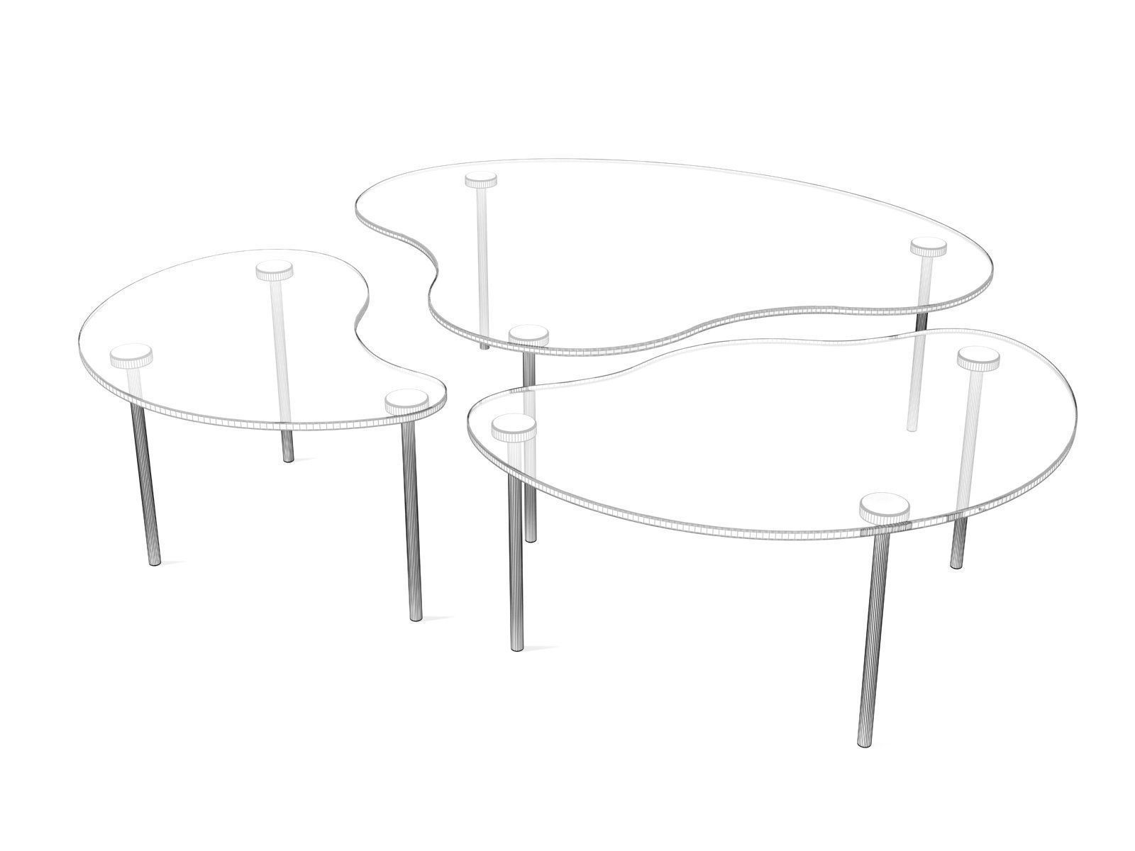 Cloud Small Table 3D model_7