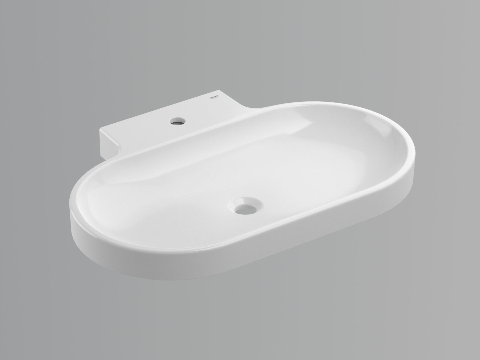 Eurocosmo Countertop Basin 80 Set 3D model_2