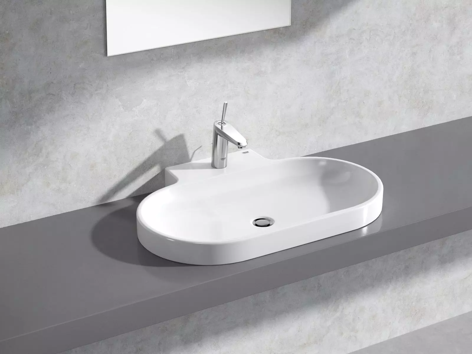 Eurocosmo Countertop Basin 80 Set 3D model_0
